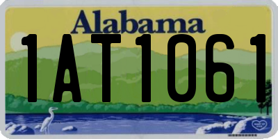 AL license plate 1AT1061