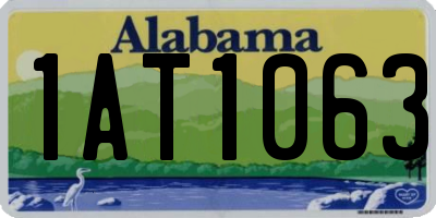 AL license plate 1AT1063