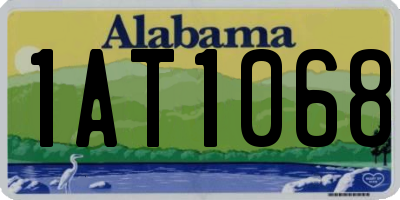 AL license plate 1AT1068