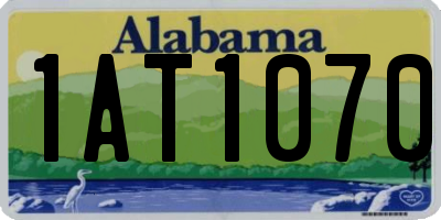 AL license plate 1AT1070