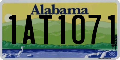 AL license plate 1AT1071