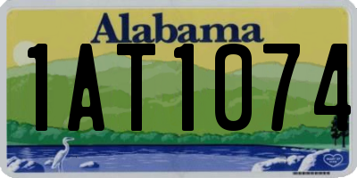 AL license plate 1AT1074
