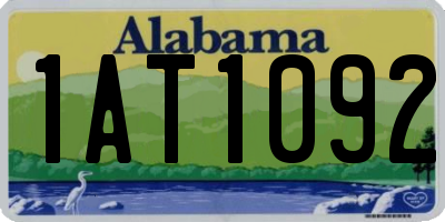 AL license plate 1AT1092
