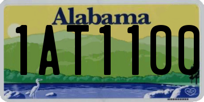 AL license plate 1AT1100