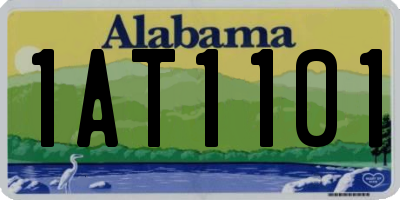 AL license plate 1AT1101