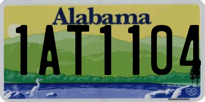 AL license plate 1AT1104