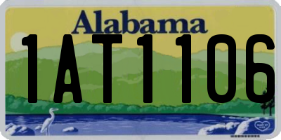 AL license plate 1AT1106