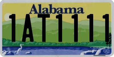 AL license plate 1AT1111