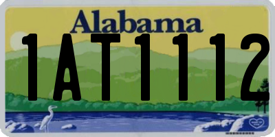AL license plate 1AT1112