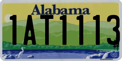 AL license plate 1AT1113