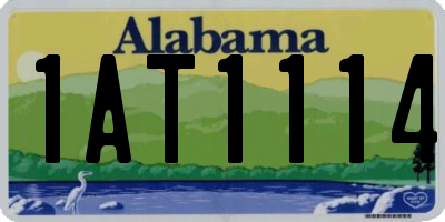 AL license plate 1AT1114