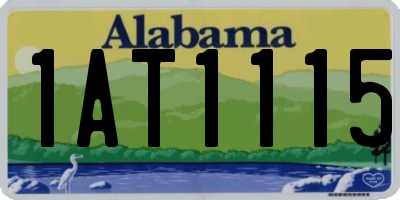 AL license plate 1AT1115