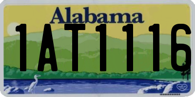 AL license plate 1AT1116