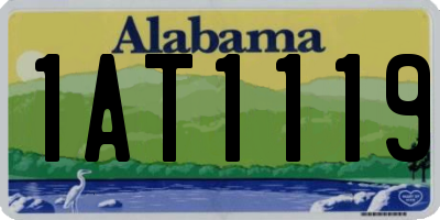 AL license plate 1AT1119