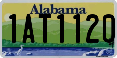 AL license plate 1AT1120