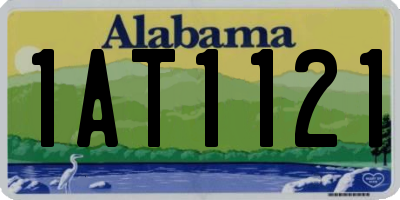 AL license plate 1AT1121
