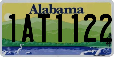 AL license plate 1AT1122