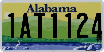 AL license plate 1AT1124
