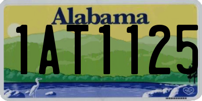 AL license plate 1AT1125