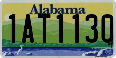 AL license plate 1AT1130