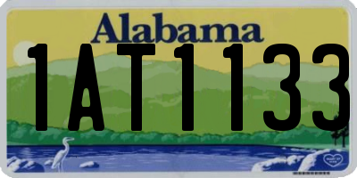 AL license plate 1AT1133