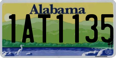 AL license plate 1AT1135