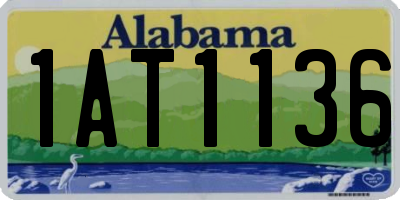 AL license plate 1AT1136