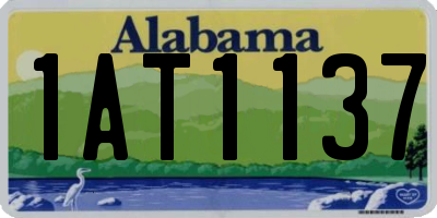 AL license plate 1AT1137