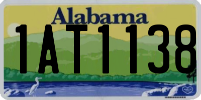AL license plate 1AT1138