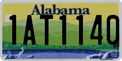 AL license plate 1AT1140