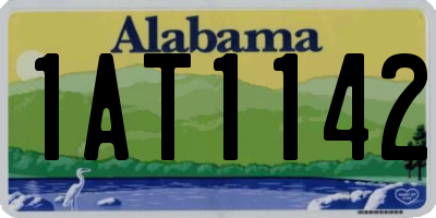 AL license plate 1AT1142