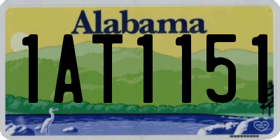 AL license plate 1AT1151