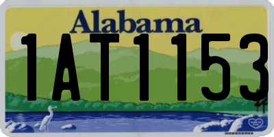 AL license plate 1AT1153