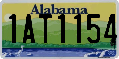 AL license plate 1AT1154