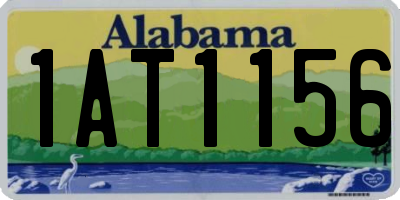 AL license plate 1AT1156