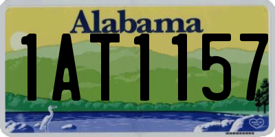 AL license plate 1AT1157