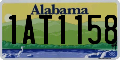 AL license plate 1AT1158