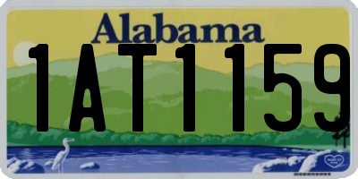 AL license plate 1AT1159