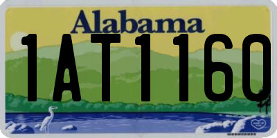 AL license plate 1AT1160