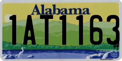 AL license plate 1AT1163