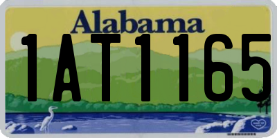 AL license plate 1AT1165