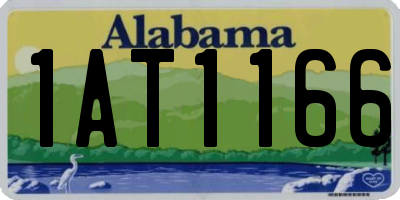 AL license plate 1AT1166