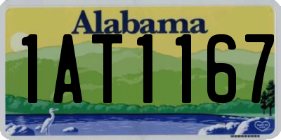 AL license plate 1AT1167
