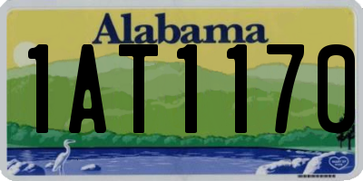 AL license plate 1AT1170