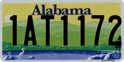 AL license plate 1AT1172