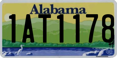 AL license plate 1AT1178