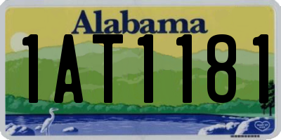 AL license plate 1AT1181