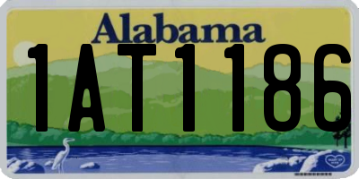 AL license plate 1AT1186