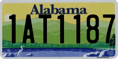 AL license plate 1AT1187