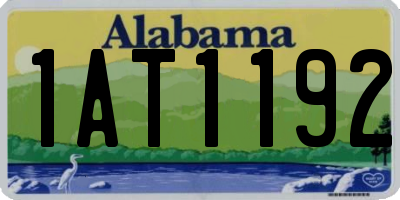 AL license plate 1AT1192